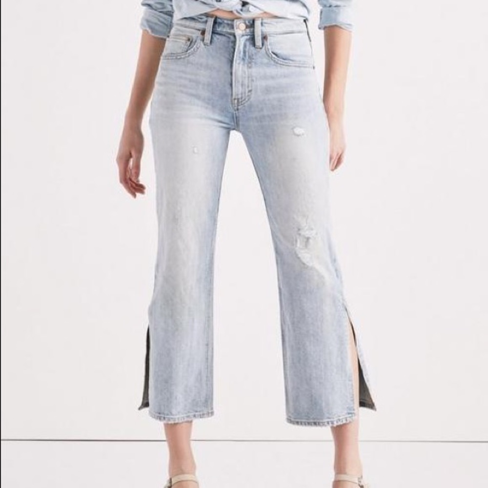 Lucky Brand light washed vintage side slit jeans